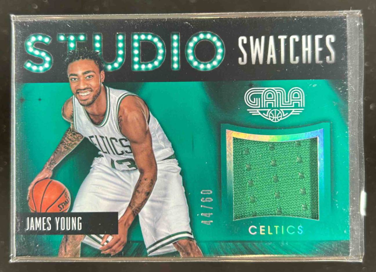 Card image for 2015-16 PANINI GALA JAMES YOUNG STUDIO SWATCHES /60 #6 BOSTON CELTICS