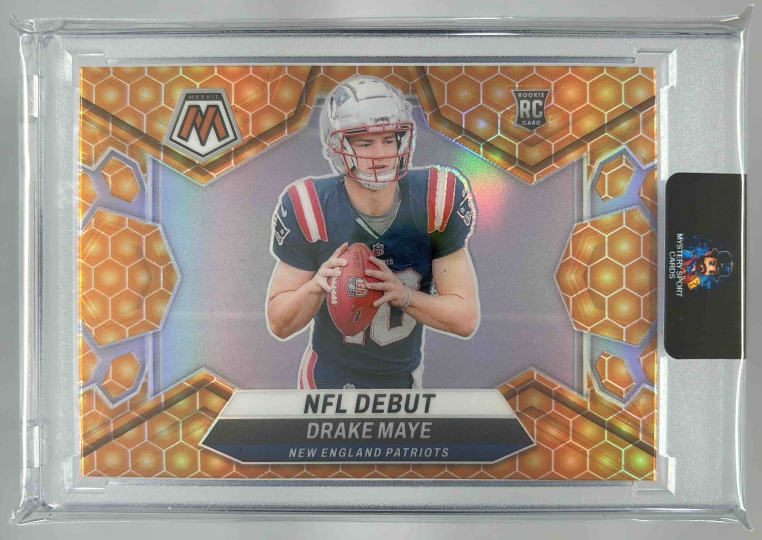 Card image for 2024 Panini Football Mosaic Drake Maye #273 RC NFL Debut New England Patriots