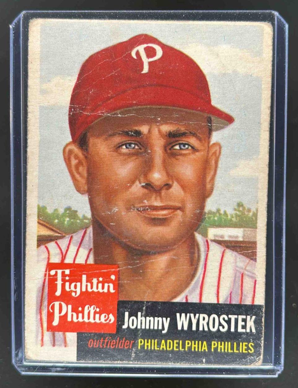 Card image for 1953 TOPPS BASEBALL JOHNNY WYROSTEK #79 PHILADELPHIA PHILLIES