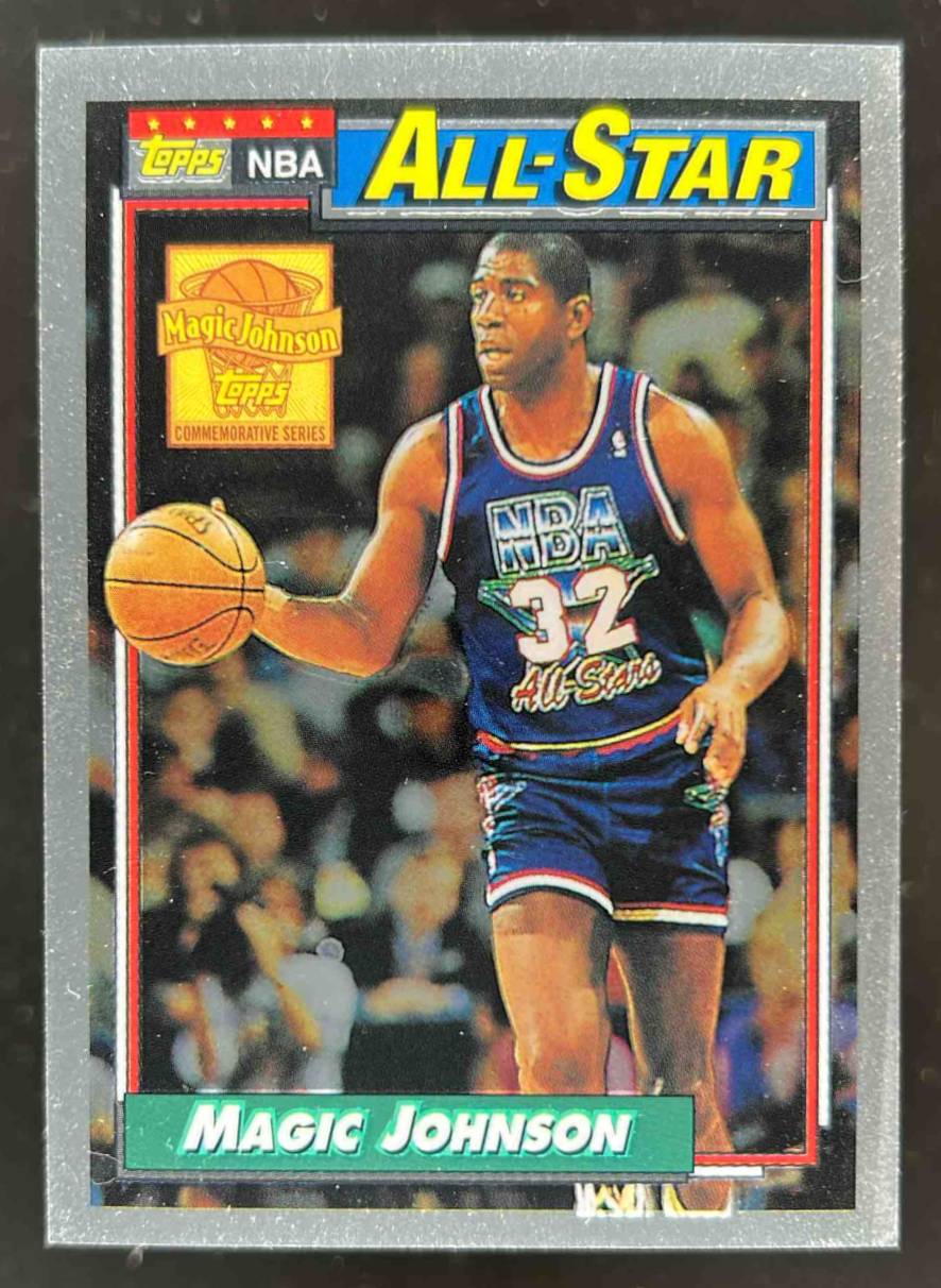 Card image for 2000-01 TOPPS CHROME MAGIC JOHNSON REPRINTS #7 LOS ANGELES LAKERS