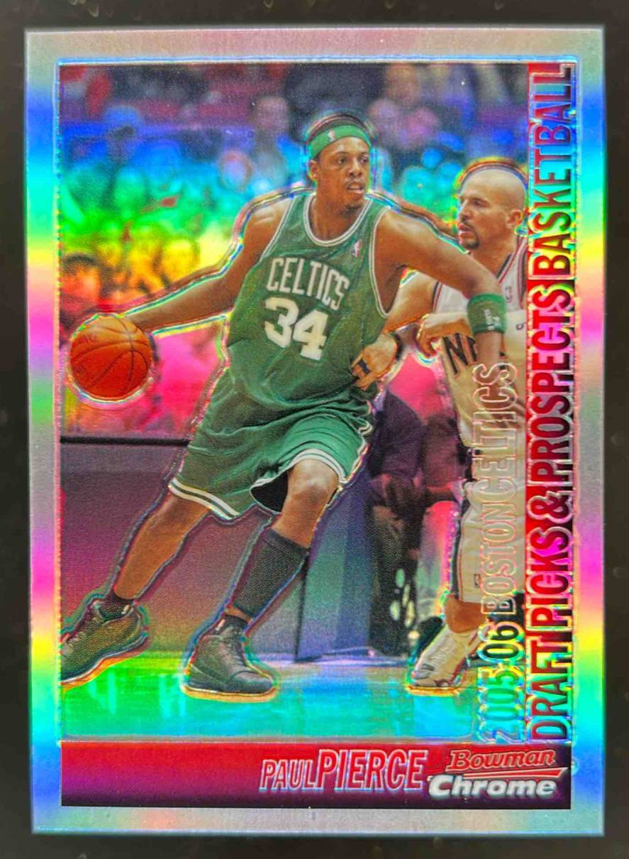 Card image for 2005-06 BOWMAN PAUL PIERCE CHROME REFRACTOR /300 #54 BOSTON CELTICS