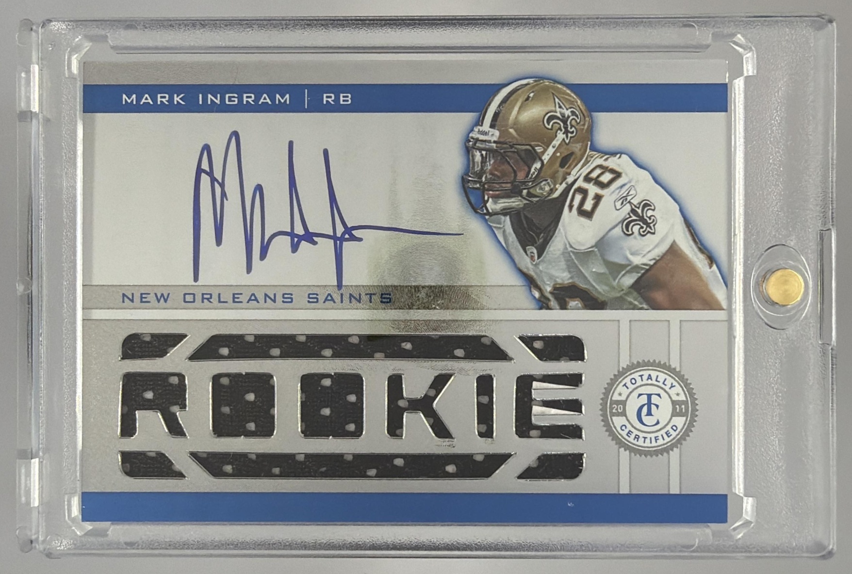 Card image for 2012 Panini Certified Mark Ingram Mirror Gold Signatures /10 #114 Auto Saints