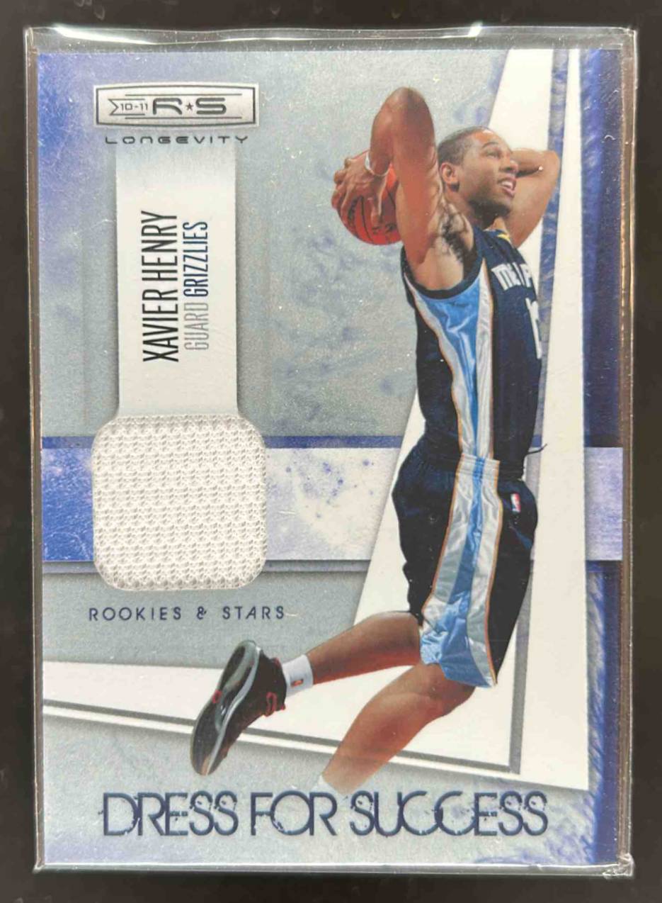 Card image for 2010-11 Panini Rookies & Stars Longevity Xavier Henry Dress for Success Materials /299 #31 RC