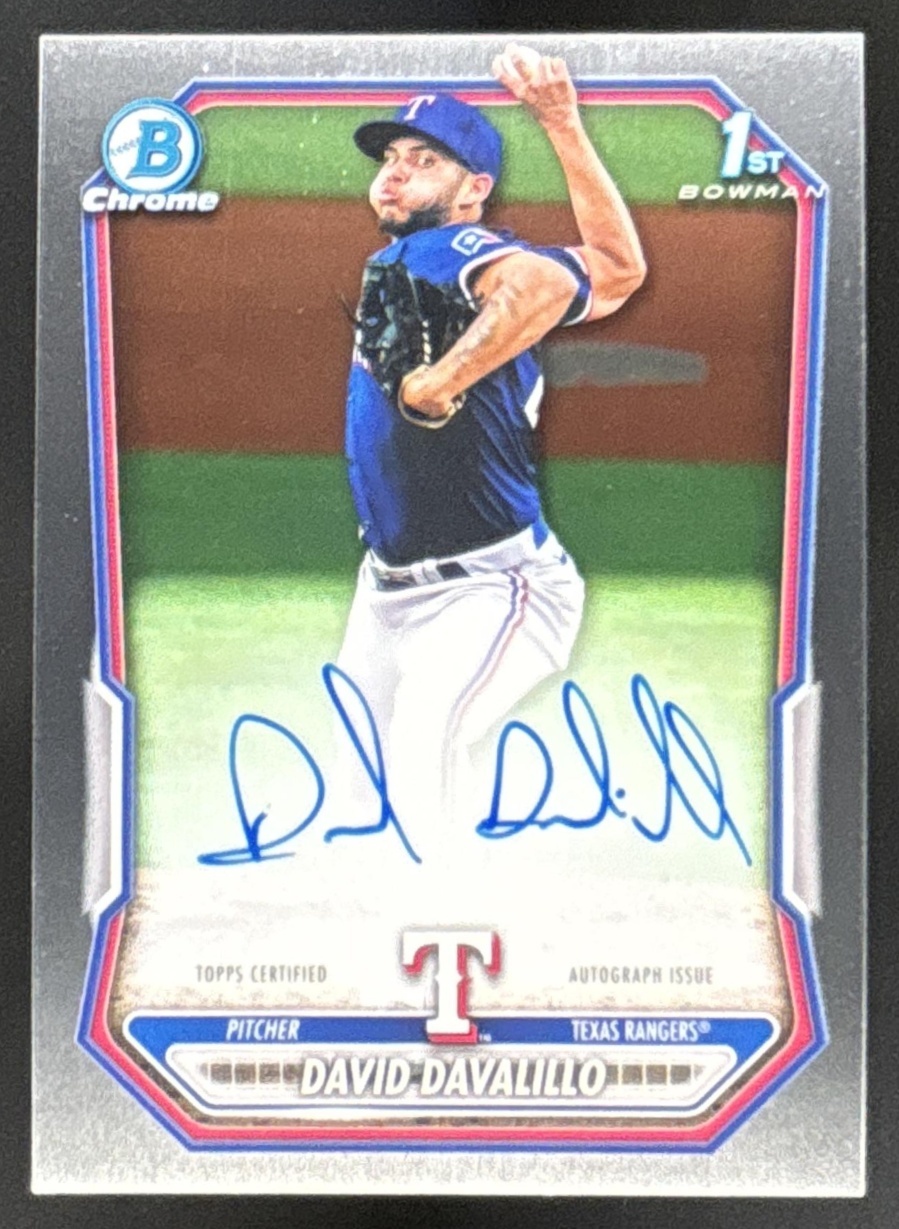 Card image for David Davalillo 2026 Bowman Chrome Prospect Auto Texas Rangers