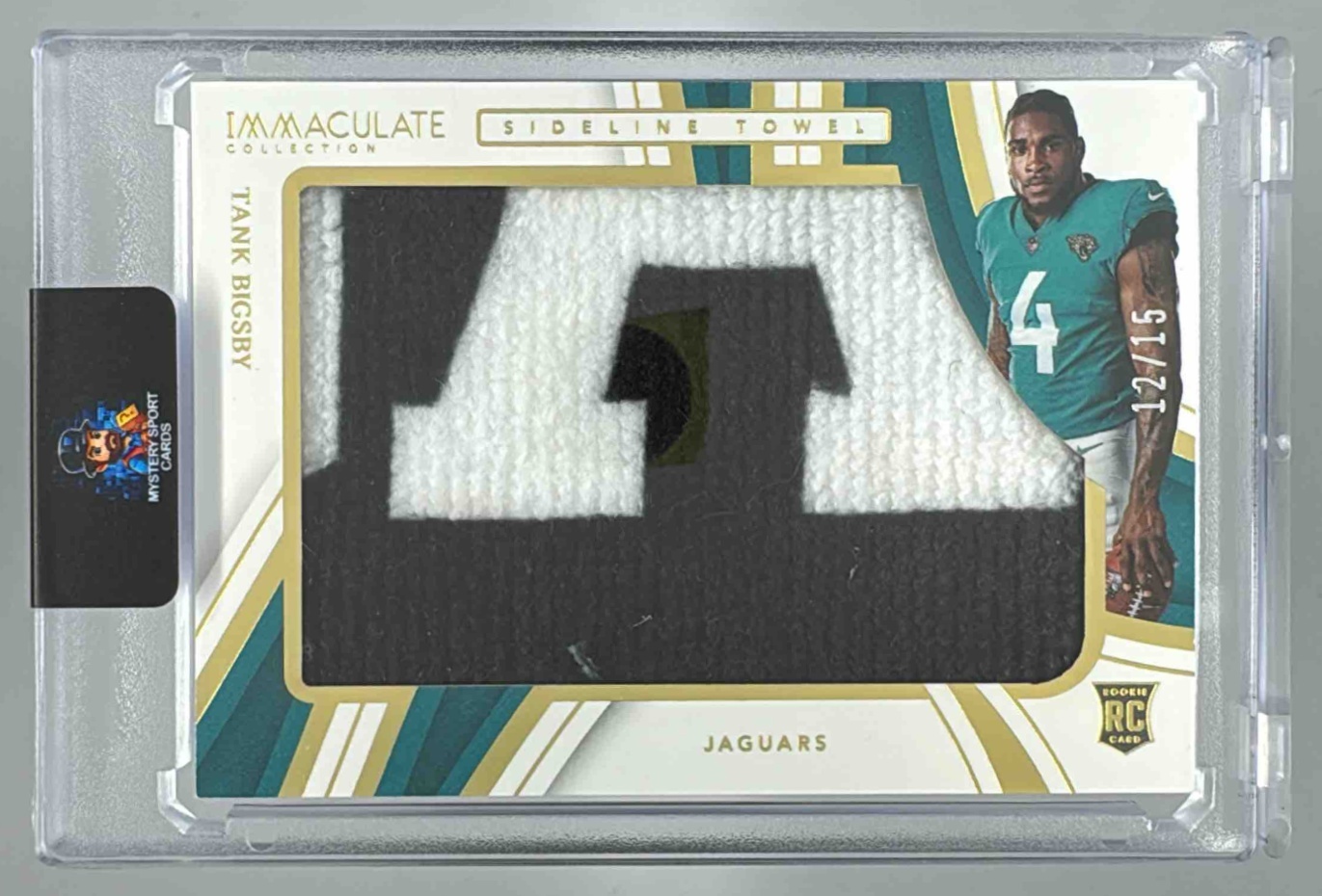 Card image for 2023 Panini Immaculate Collection Tank Bigsby Rookie Gloves Brand Logos /15 #RL-TBIG MEM RC Jaguars