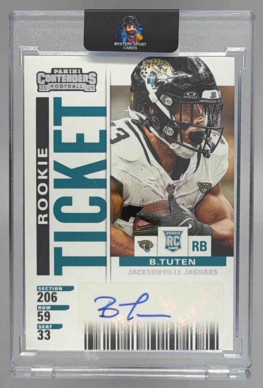 Card image for 2025 Panini Select Bhayshul Tuten Rookie Signatures #RSI-BTN RC Auto Jaguars