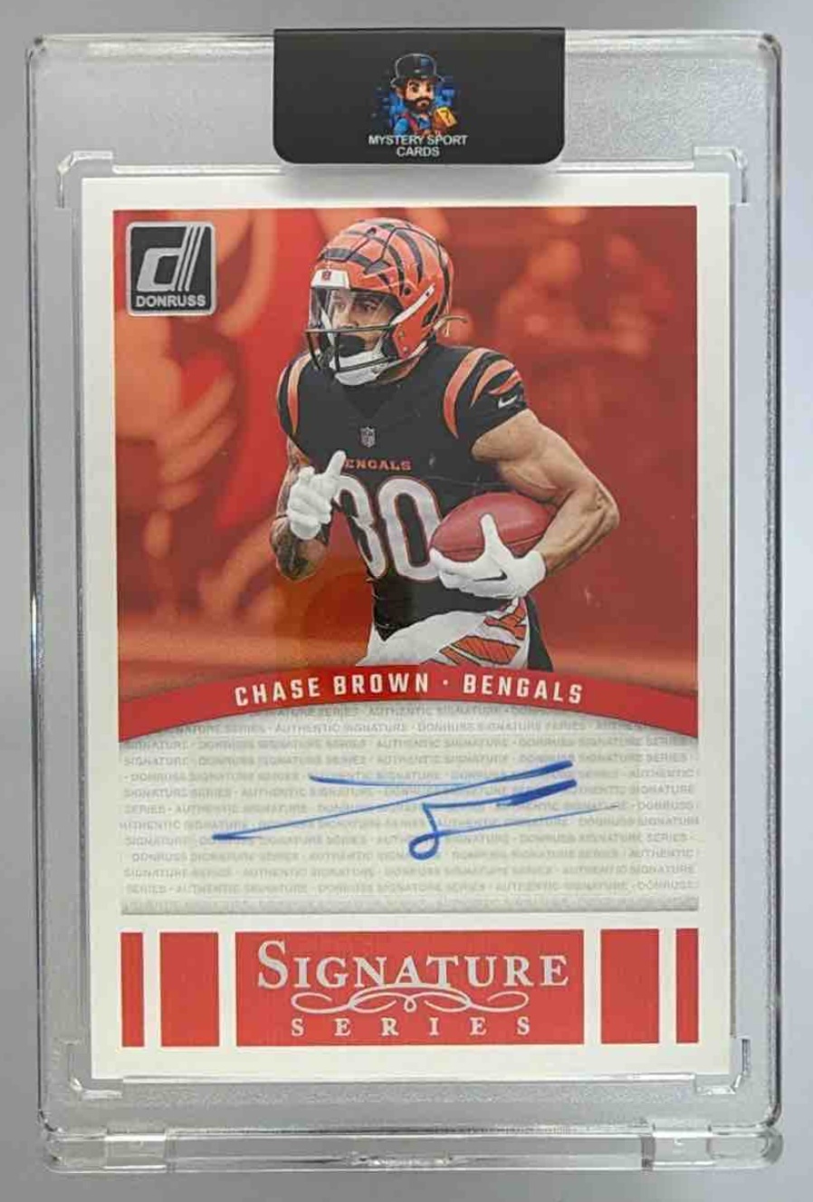 Card image for 2024 Panini Donruss Chase Brown Signature Series #SSE-CBR Auto Bengals