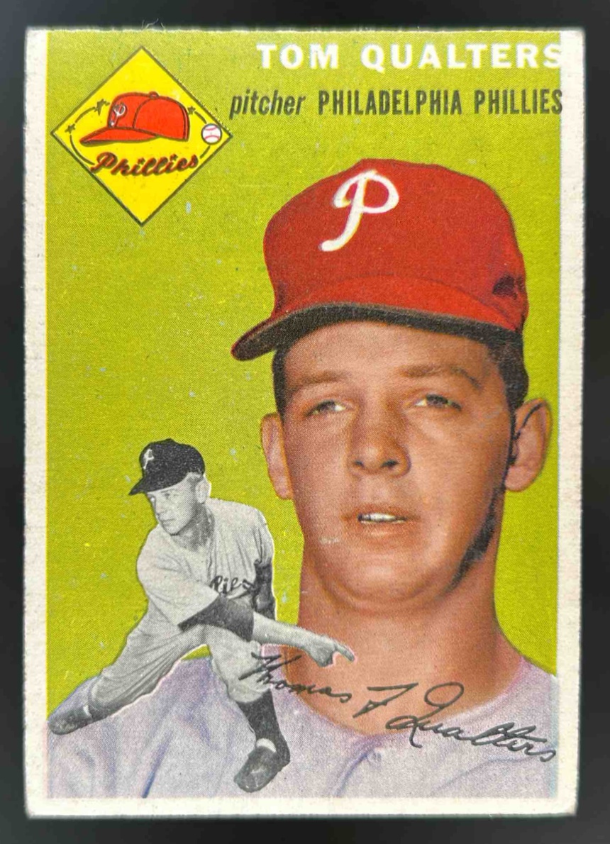 Card image for 1954 TOPPS BASEBALL TOM QUALTERS #174 RC PHILADELPHIA PHILLIES