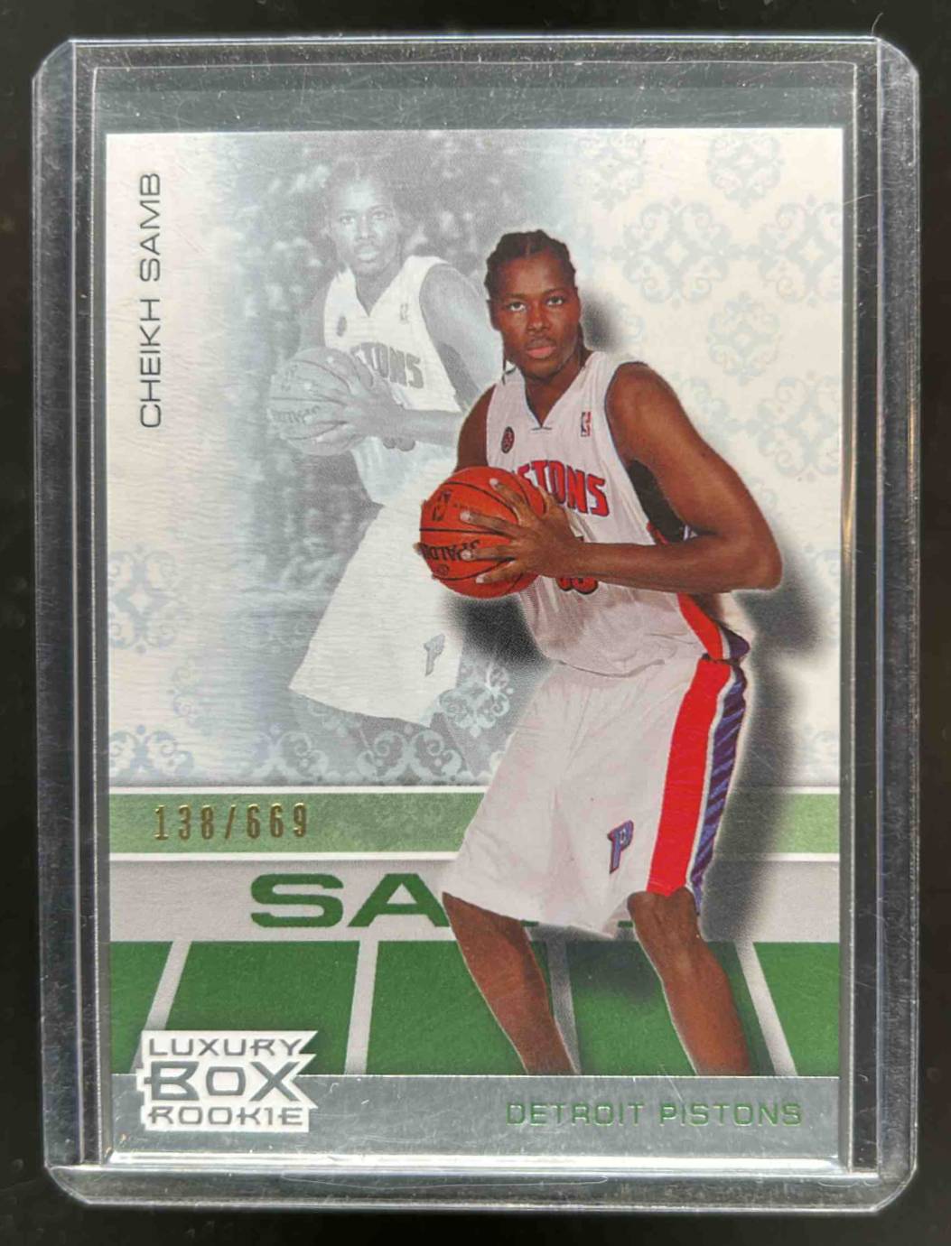 Card image for 2007-08 TOPPS LUXURY BOX CHEIKH SAMB /669 #86 RC ROOKIE DETROIT PISTONS
