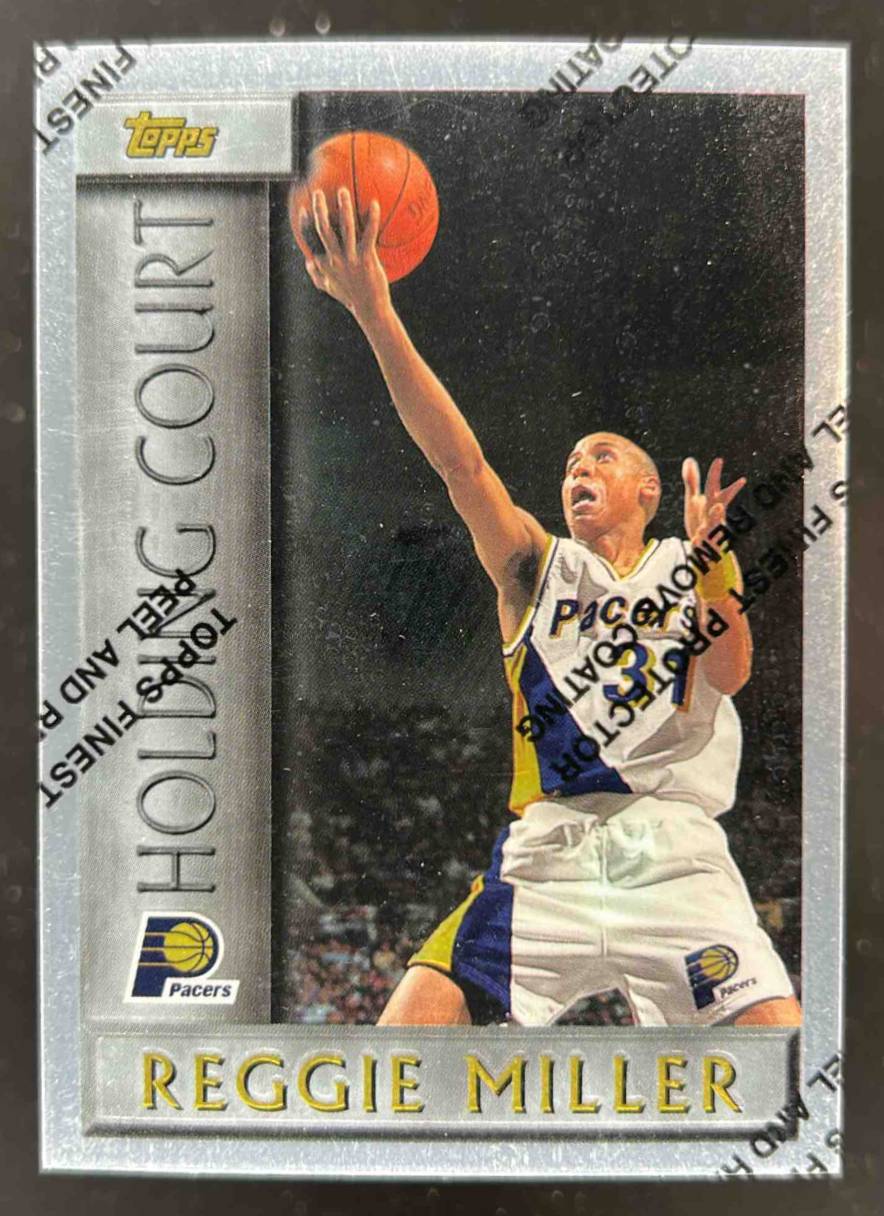 Card image for 1996-97 TOPPS REGGIE MILLER HOLDING COURT #HC6 INDIANA PACERS