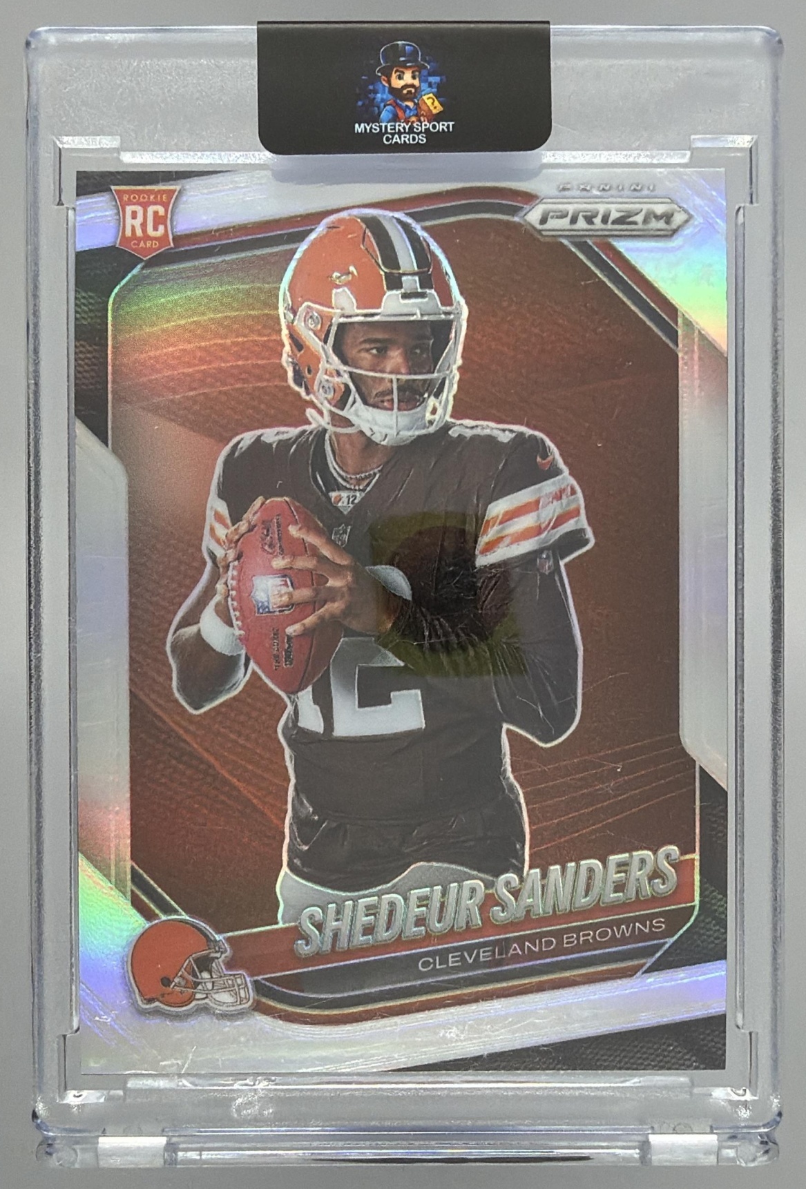 Card image for 2025 Panini Prizm Shedeur Sanders Rookie Variations Silver #405 Browns