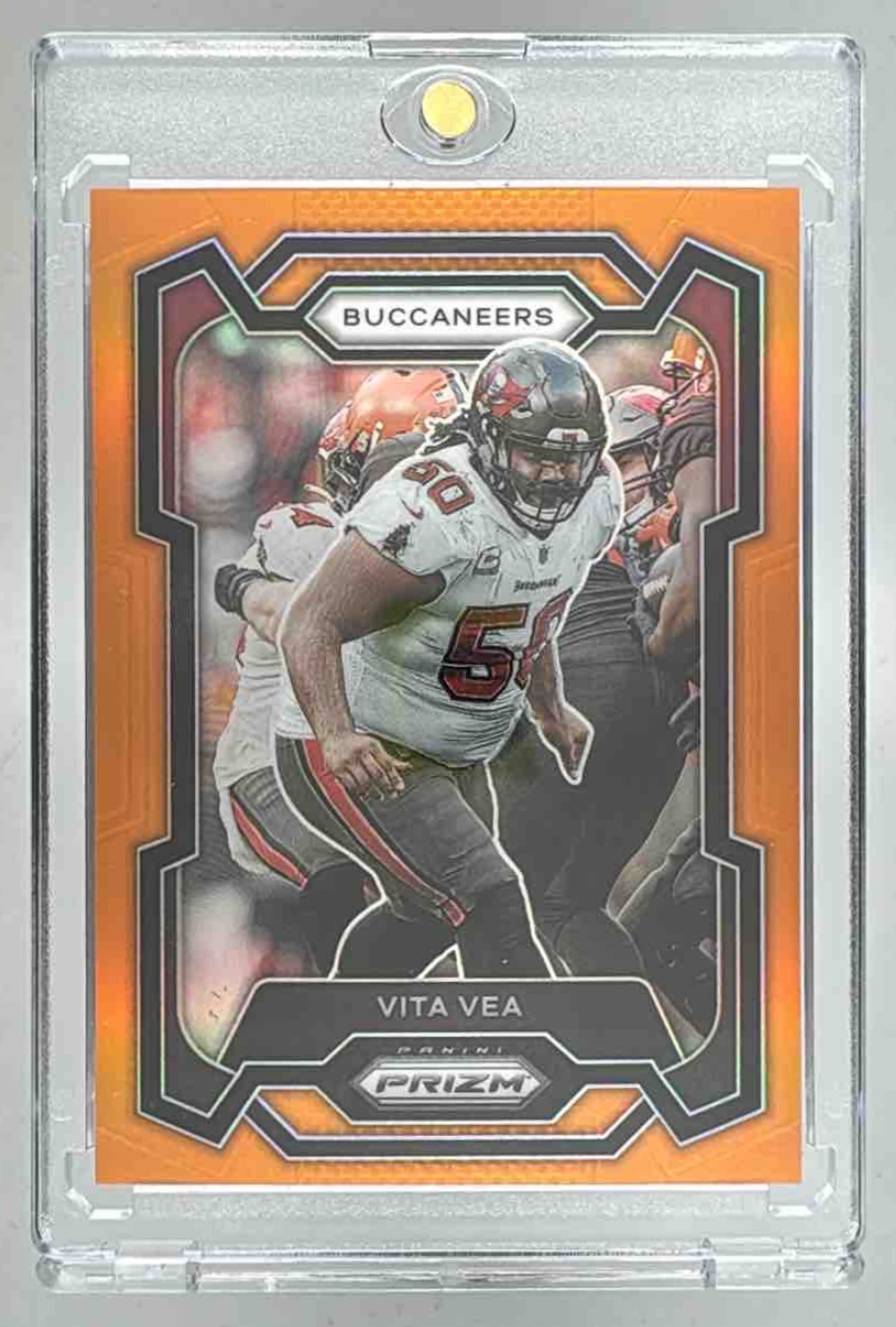 Card image for 2023 Panini Football Prizm Vita Vea Orange /249 #282 Tampa Bay Buccaneers