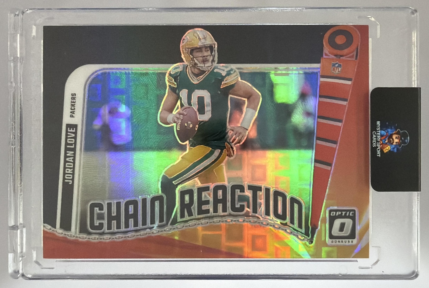 Card image for 2024 Panini Donruss Optic Jordan Love Chain Reaction Purple Stars /25 #1 Packers