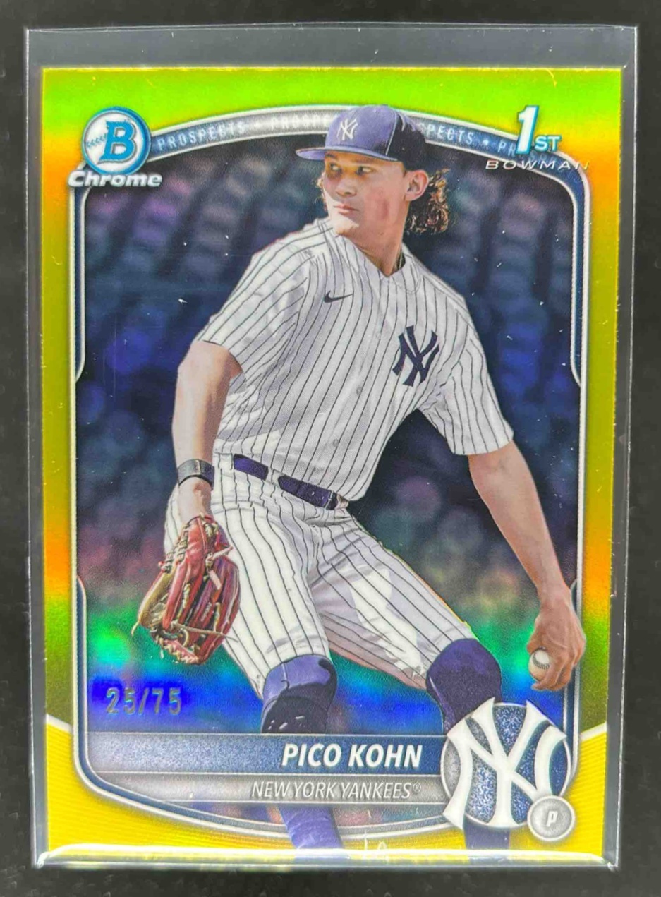 Card image for Pico Kohn 2025 Bowman Draft Chrome Yellow Refractor /75