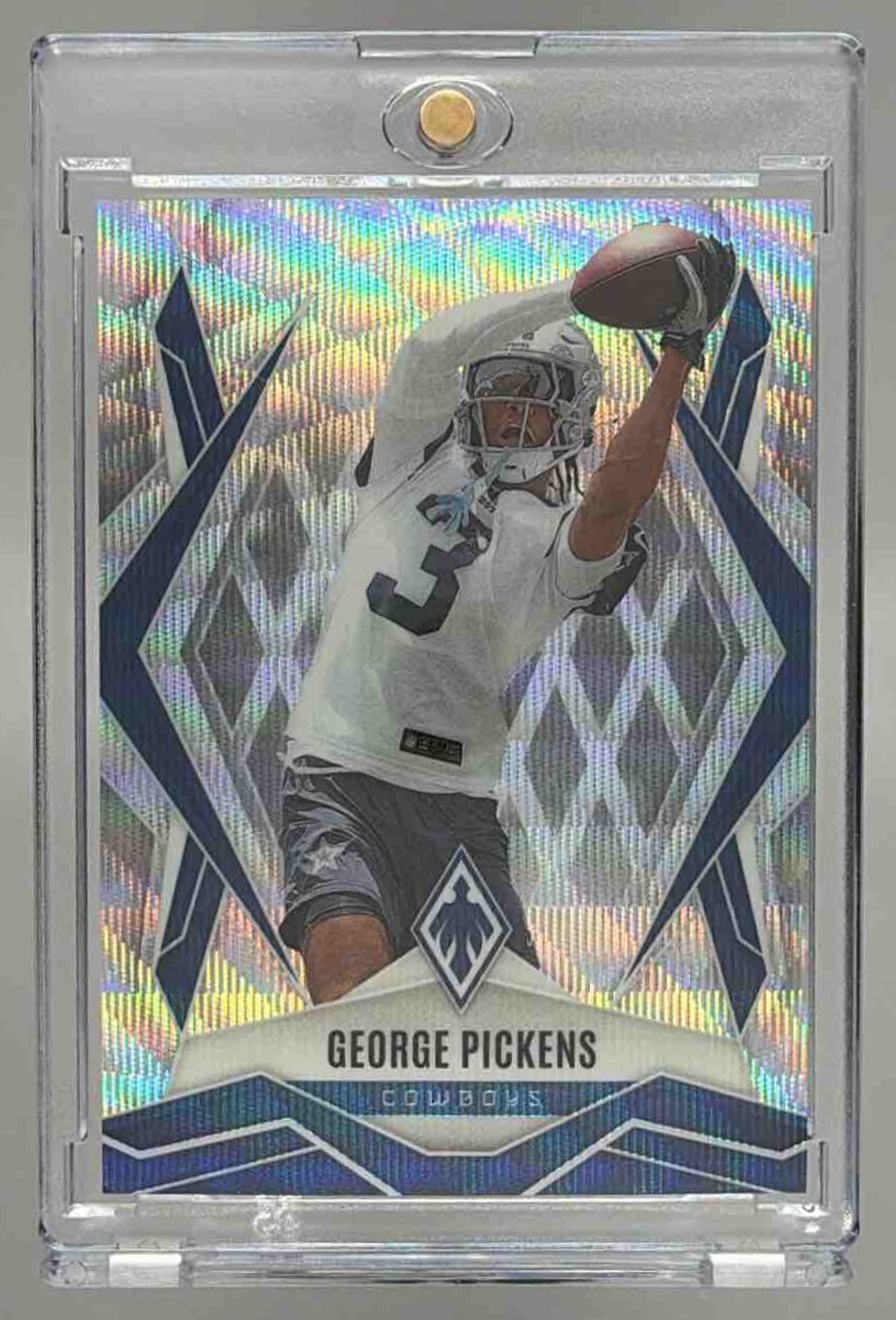 Card image for 2025 Panini Football Phoenix George Pickens Wave /199 #2 Dallas Cowboys