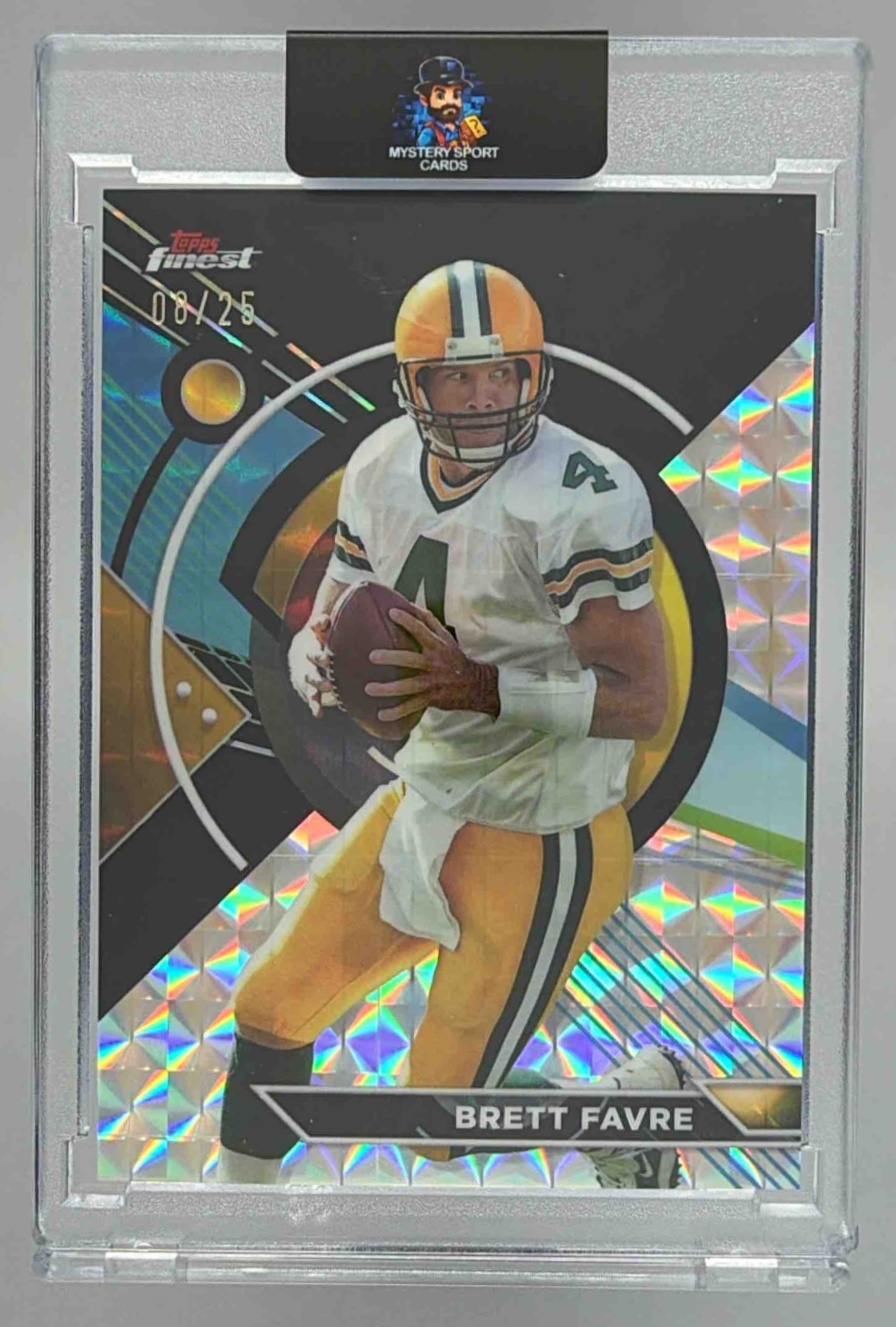 Card image for 2023 Topps Composite Brett Favre Finest Refractor #185 Packers