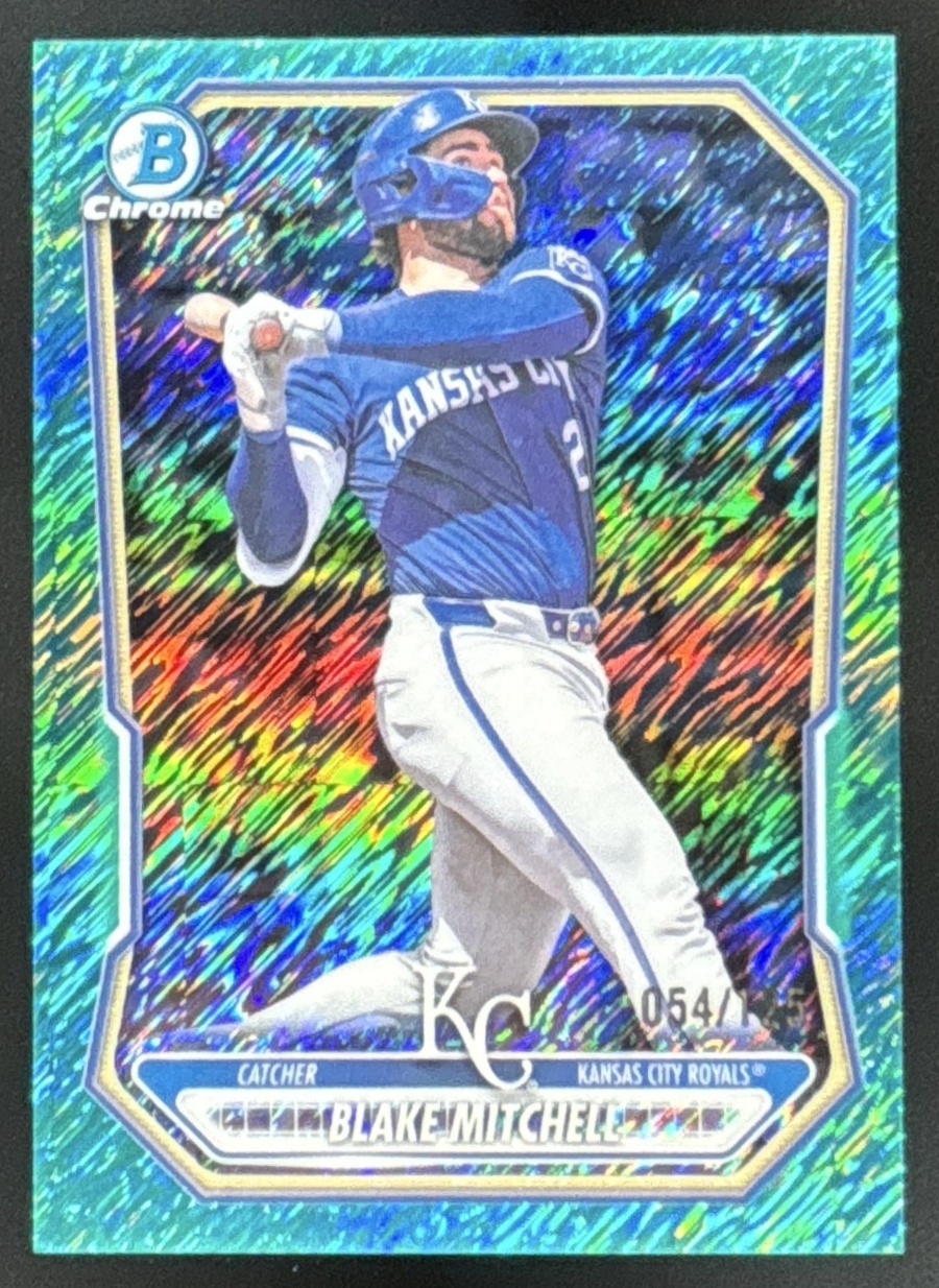 Card image for 2026 Bowman Blake Mitchell Chrome Prospects Aqua Shimmer Refractor /125