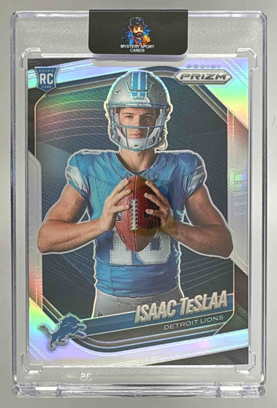 Card image for 2025 Panini Prizm Isaac TeSlaa Rookie Variations Silver #411 Lions