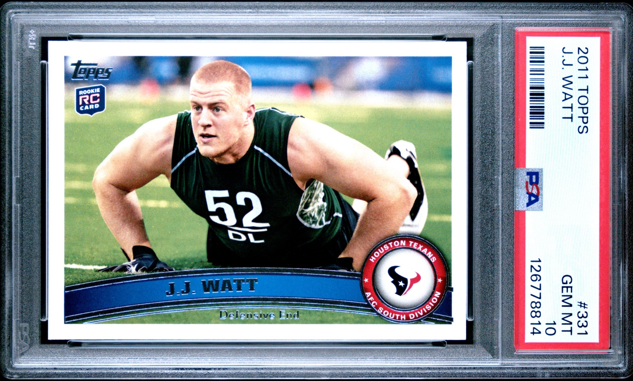 Card image for 2011 Topps Football J.J. Watt #331 RC Houston Texans