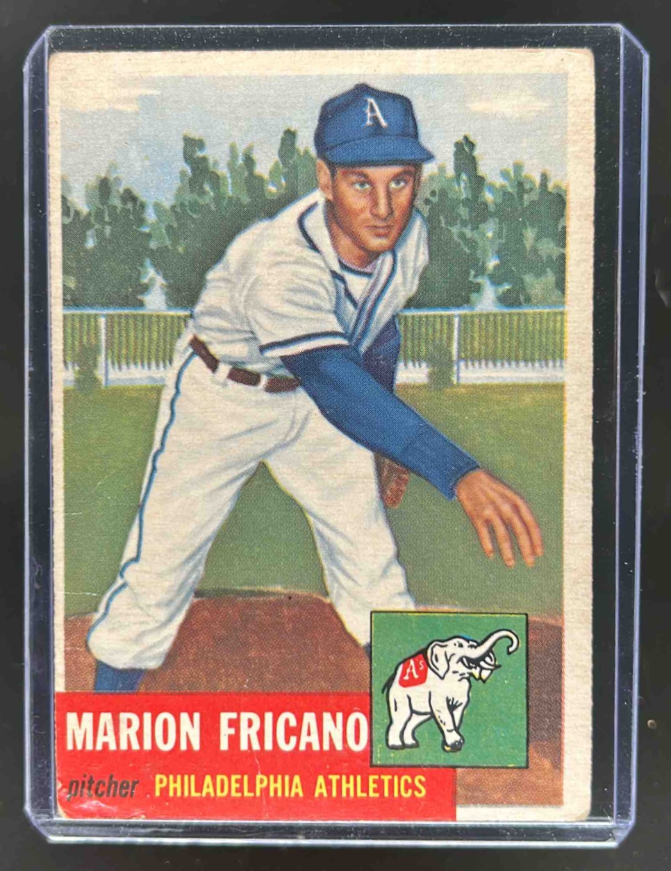 Card image for 1953 TOPPS BASEBALL MARION FRICANO #199 RC