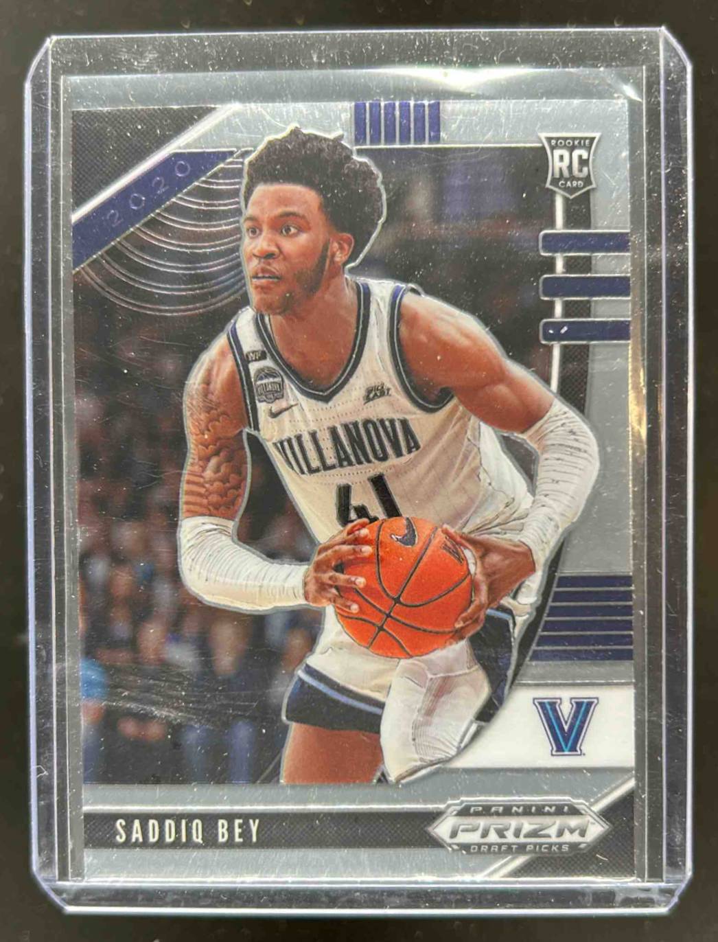 Card image for 2020-21 PANINI PRIZM DRAFT PICKS COLLEGIATE SADDIQ BEY #19 RC VILLANOVA WILDCATS