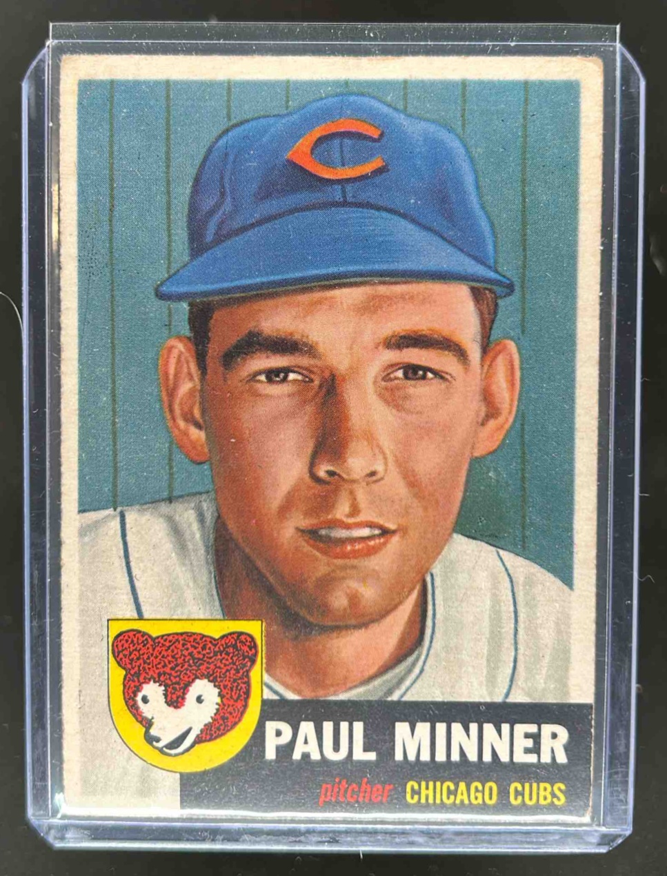 Card image for 1953 TOPPS BASEBALL PAUL MINNER #92A CHICAGO CUBS