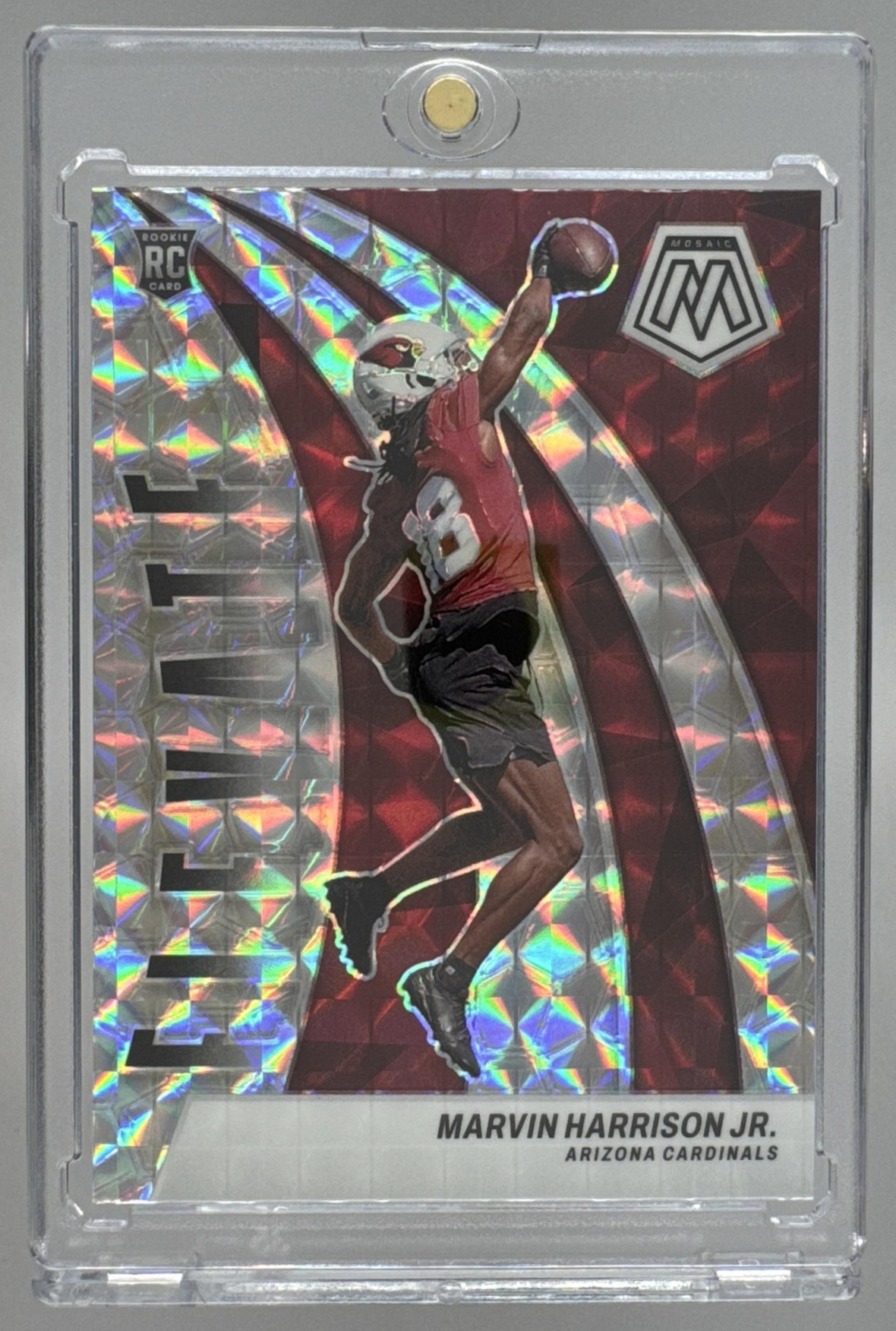 Card image for 2024 Panini Football Mosaic Marvin Harrison Jr. Money #2 RC Arizona Cardinals