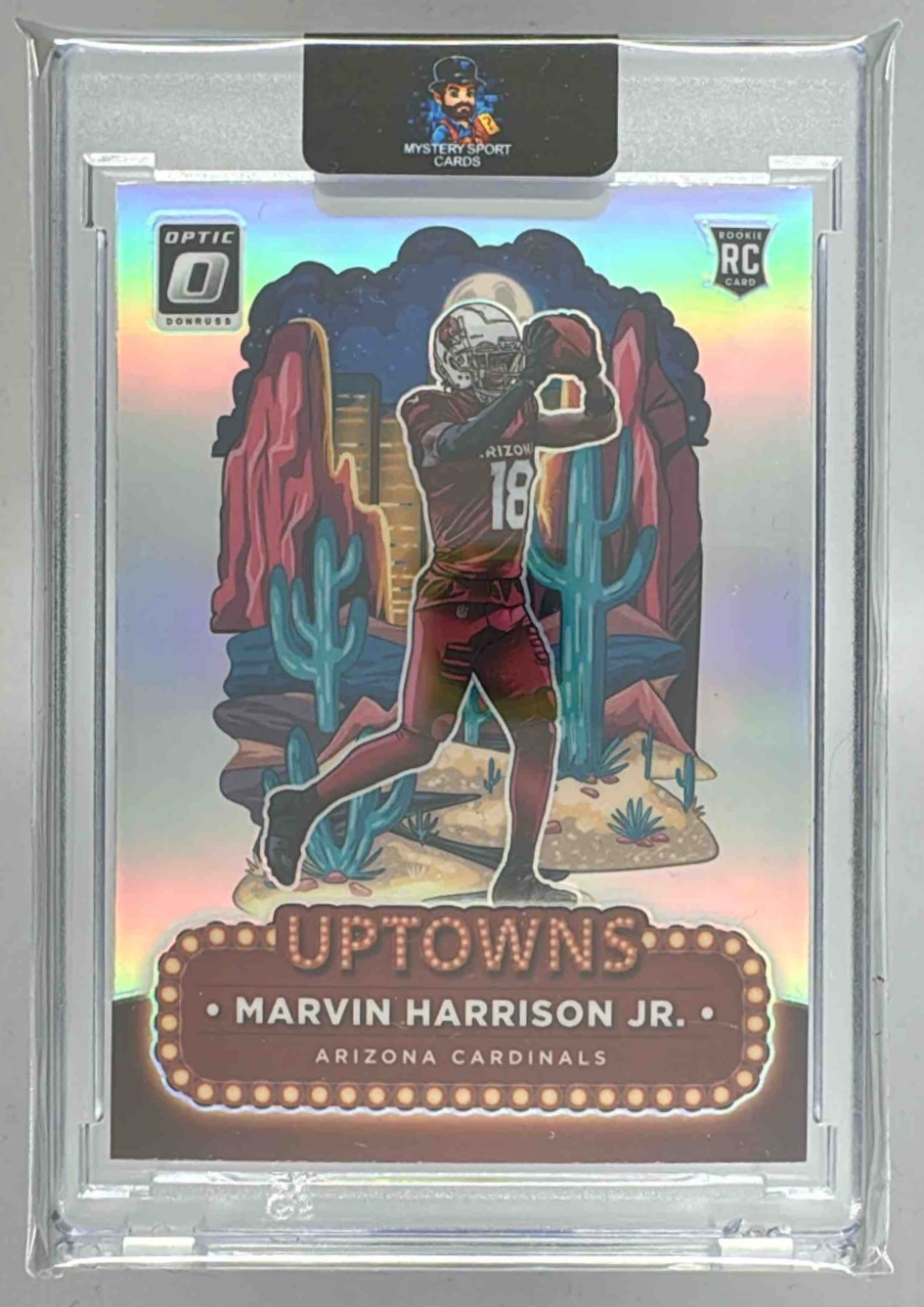 Card image for 2024 Panini Donruss Optic Marvin Harrison Jr. Uptowns #5 RC SSP Cardinals