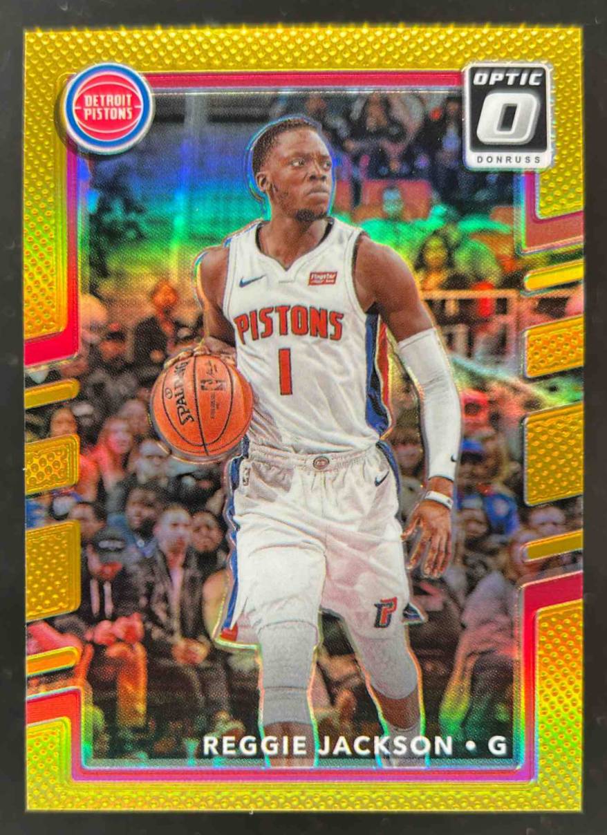Card image for 2017-18 PANINI DONRUSS OPTIC REGGIE JACKSON GOLD /10 #41 DETROIT PISTONS