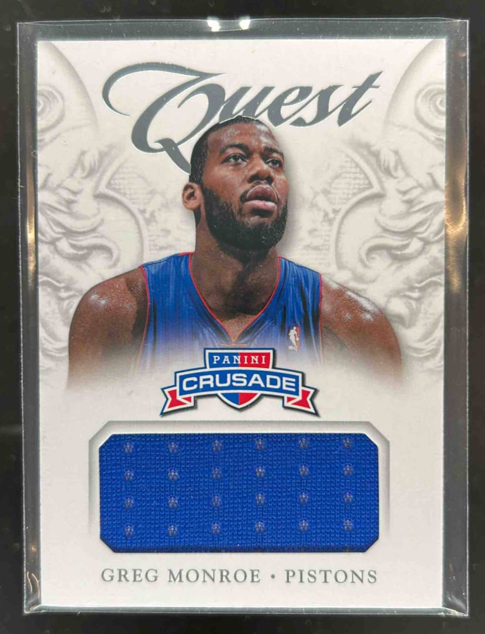 Card image for 2012-13 PANINI CRUSADE GREG MONROE QUEST MEMORABILIA #51 DETROIT PISTONS