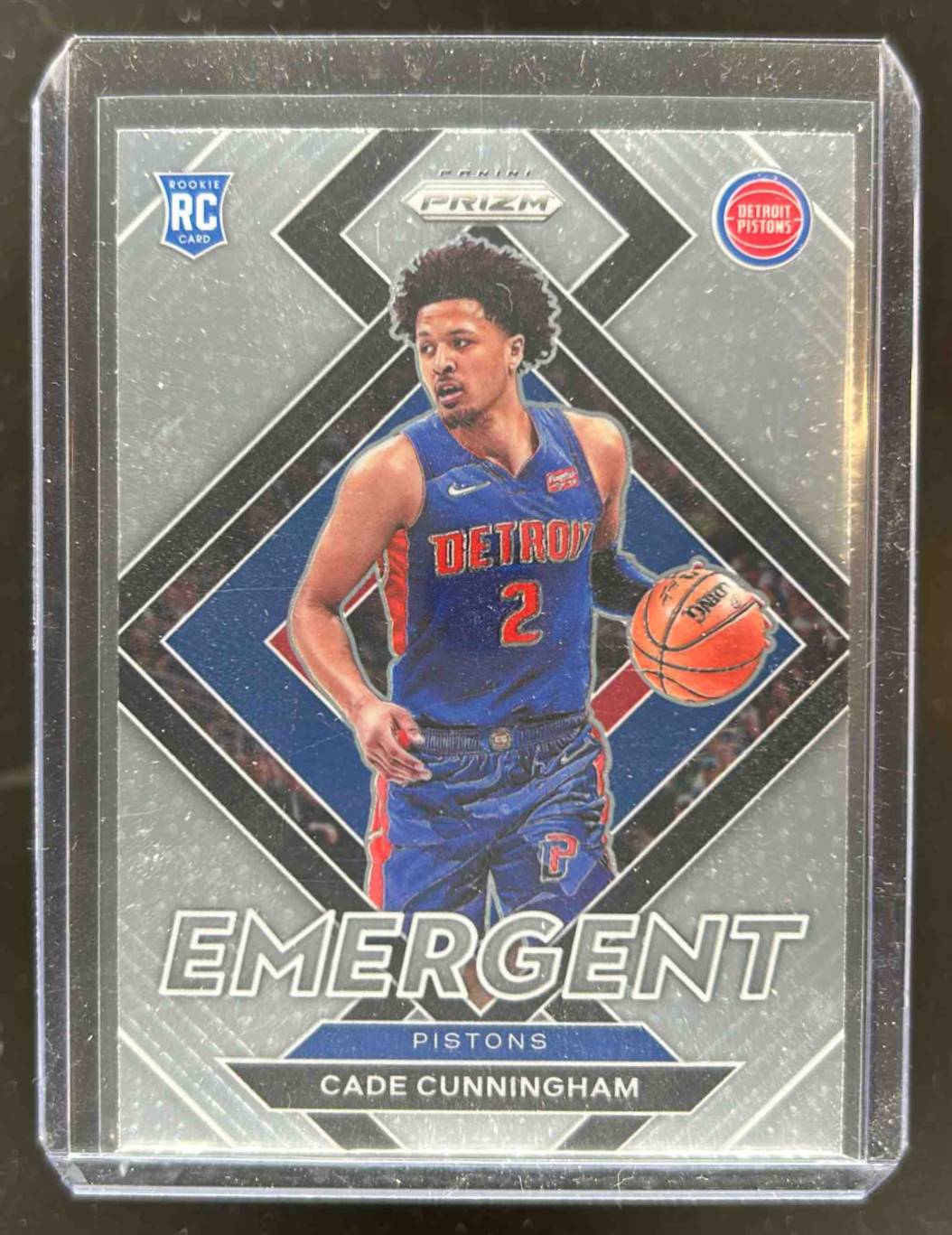 Card image for 2021-22 PANINI PRIZM CADE CUNNINGHAM EMERGENT #22 RC ROOKIE DETROIT PISTONS