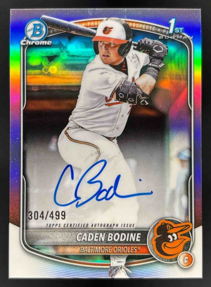 Card image for 2025 Bowman Draft Caden Bodine Chrome Auto Refractor /499 1st Prospect