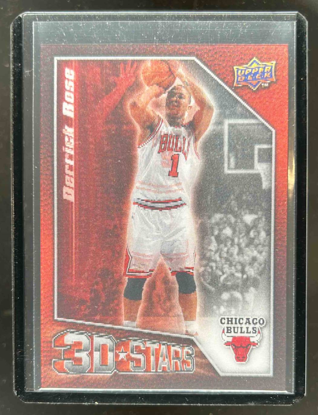 Card image for 2009-10 UPPER DECK DERRICK ROSE / LUOL DENG 3D STARS #3D-DR CHICAGO BULLS