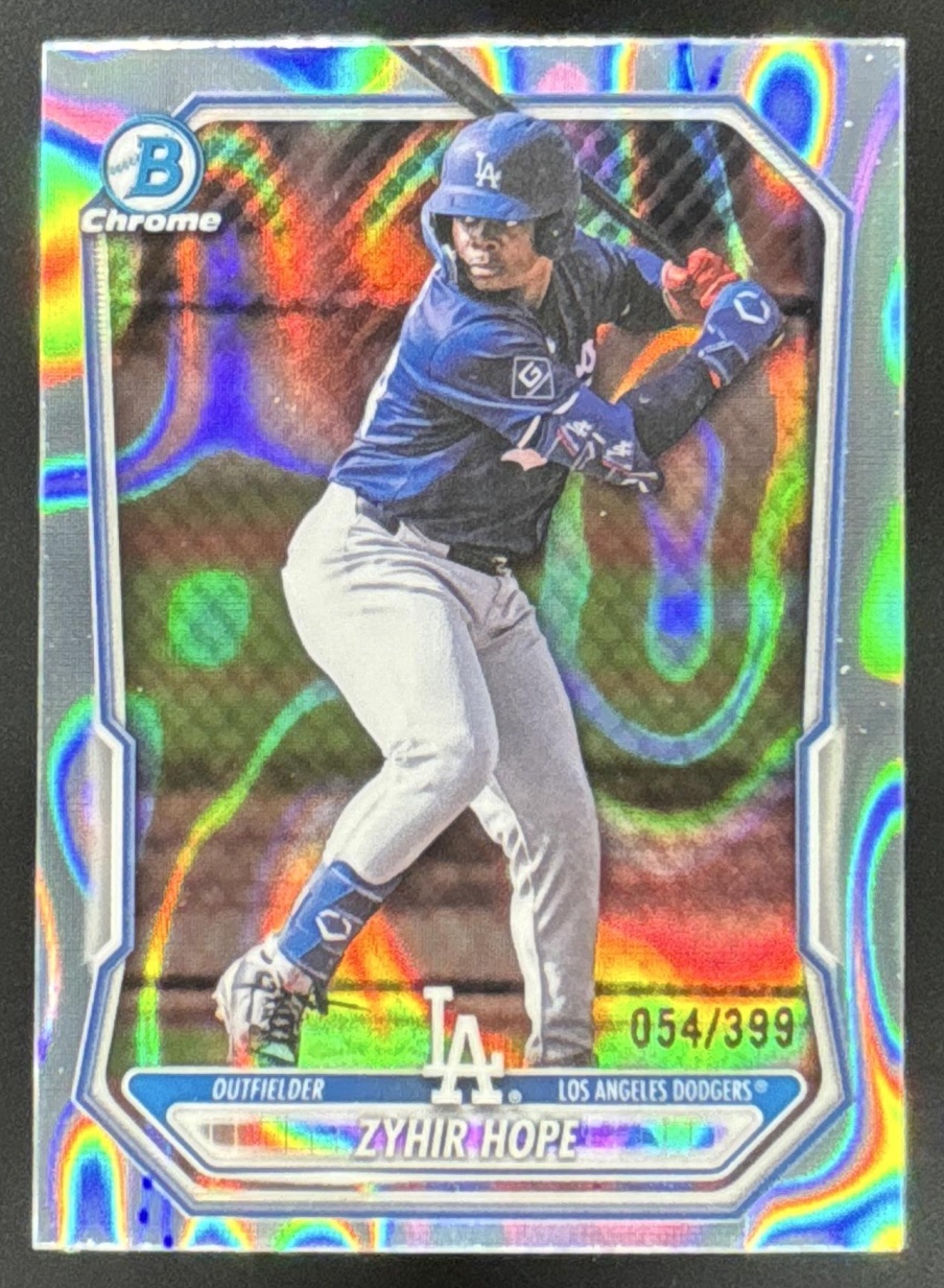 Card image for Zyhir Hope 2026 Bowman Lava Refractor /399 Chrome Prospects Los Angeles Dodgers