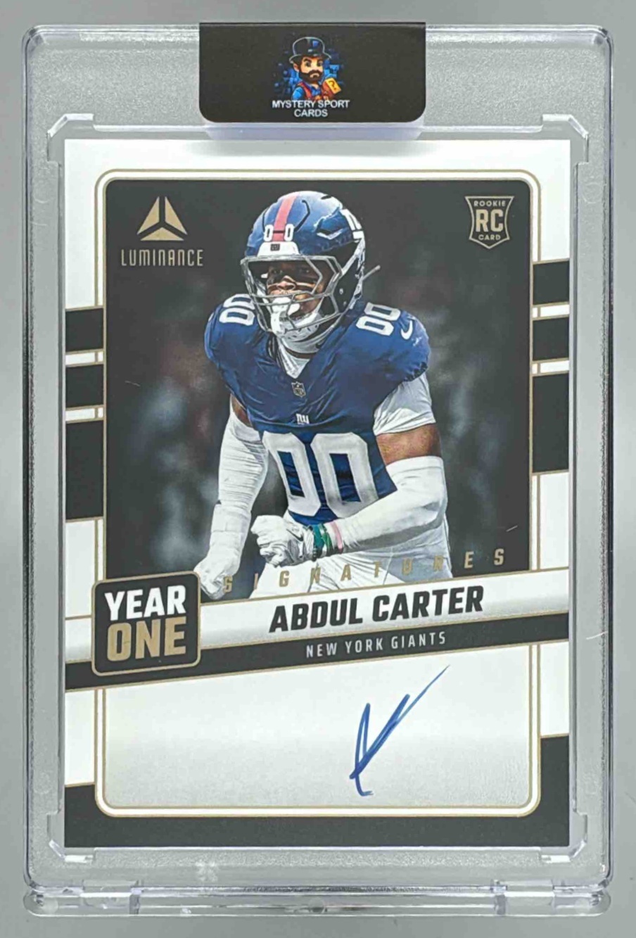 Card image for 2025 Panini Luminance Abdul Carter Year One Signatures RPS #YOS-ACR RC Auto Giants