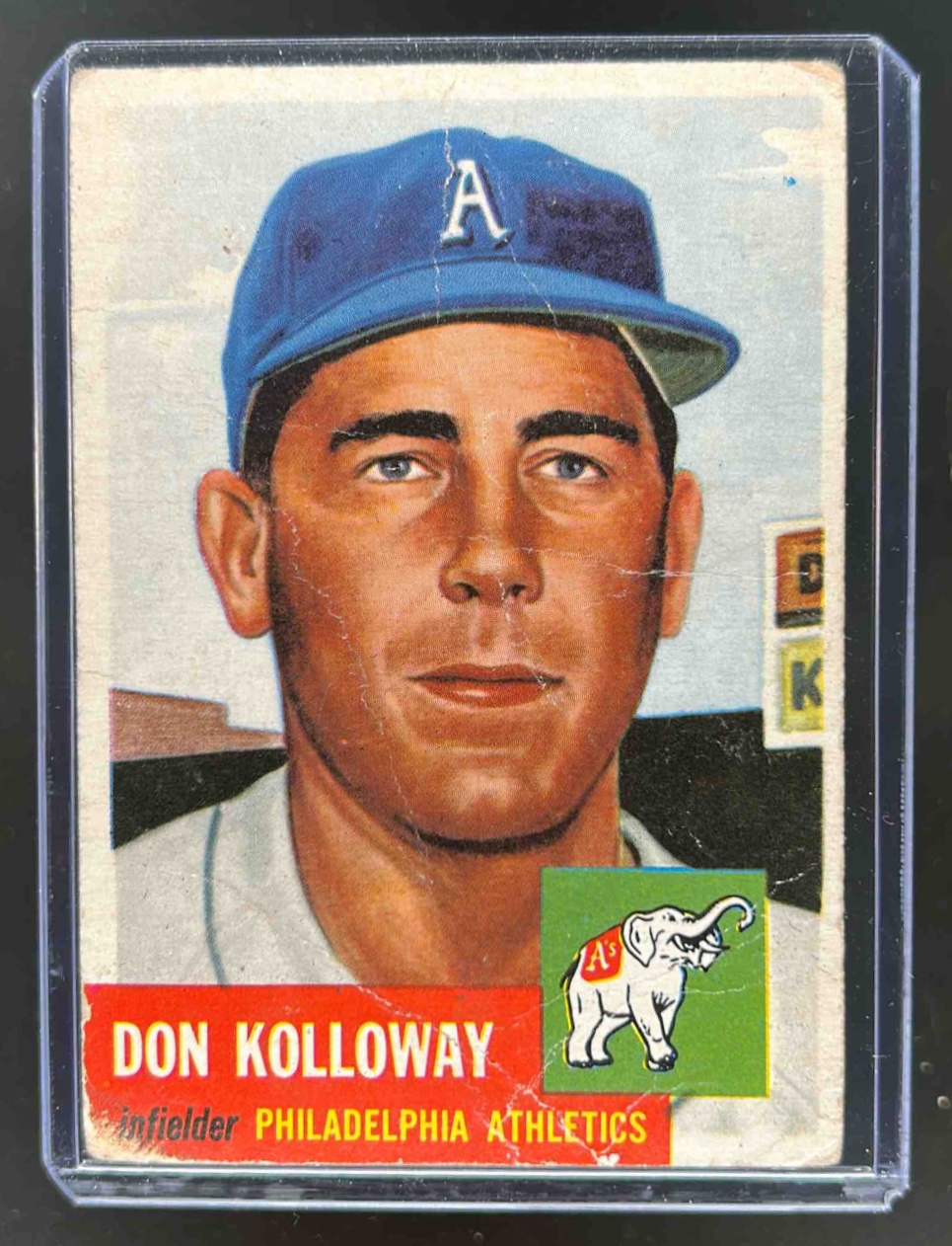 Card image for 1953 TOPPS BASEBALL DON KOLLOWAY #97A