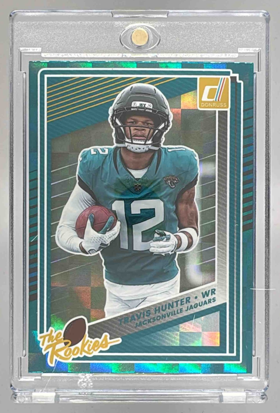 Card image for 2025 Panini Donruss Travis Hunter The Rookies #3 RC Jaguars