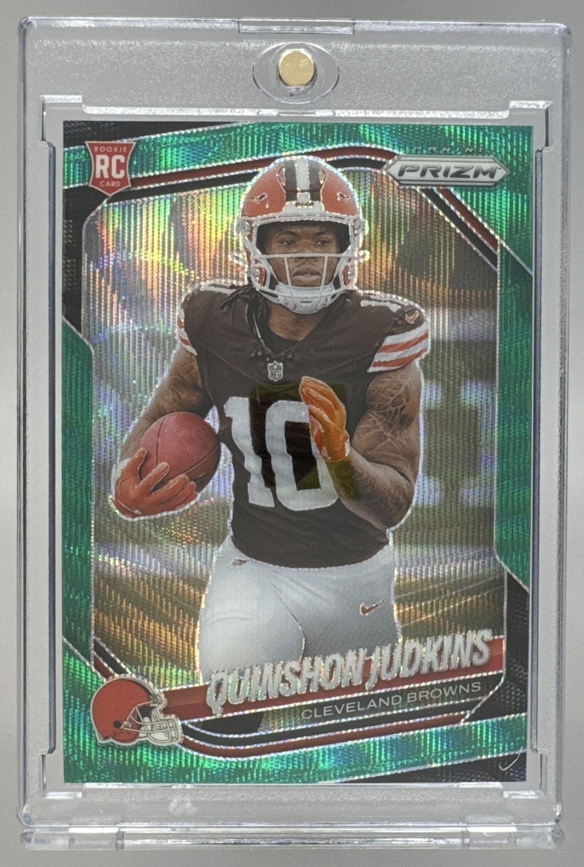 Card image for 2025 Panini Football Prizm Quinshon Judkins Silver #313 RC Cleveland Browns