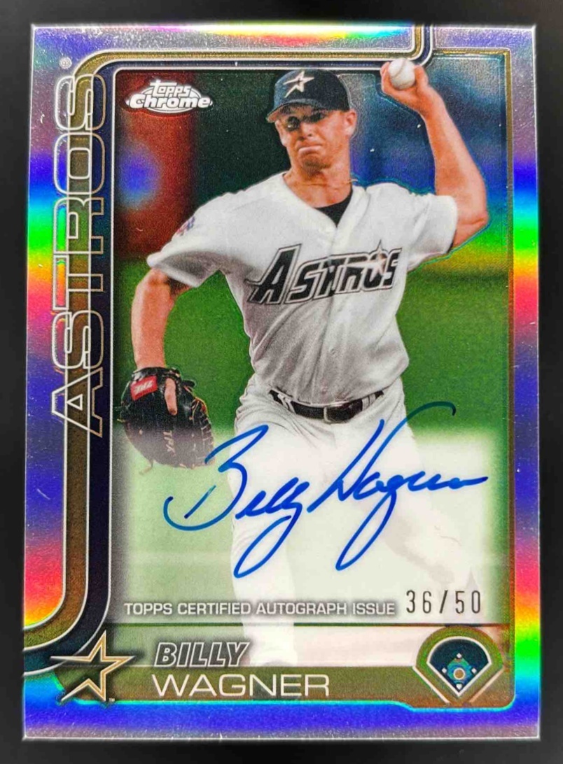 Card image for 2025 Topps Chrome Update Billy Wagner Legends Auto /50 #CLA-BW Astros