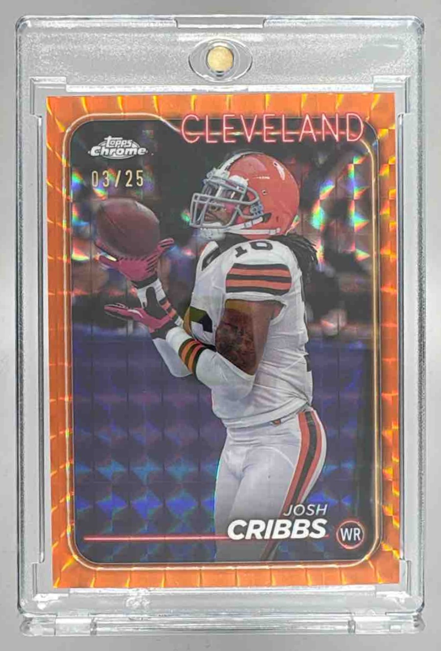 Card image for 2024 Topps Chrome Sapphire Edition Josh Cribbs Orange Refractor /25 #33 Browns
