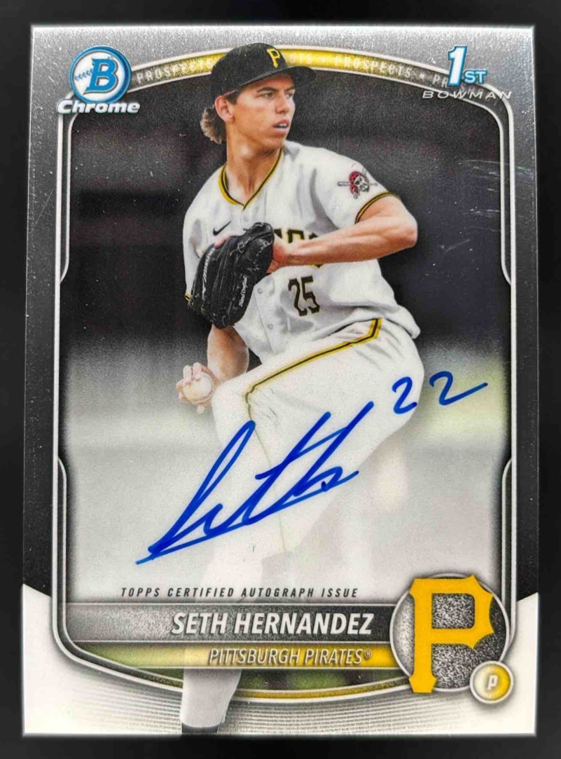 Card image for 2025 Bowman Draft Seth Hernandez Chrome Prospect Auto #CPA-SH Pirates