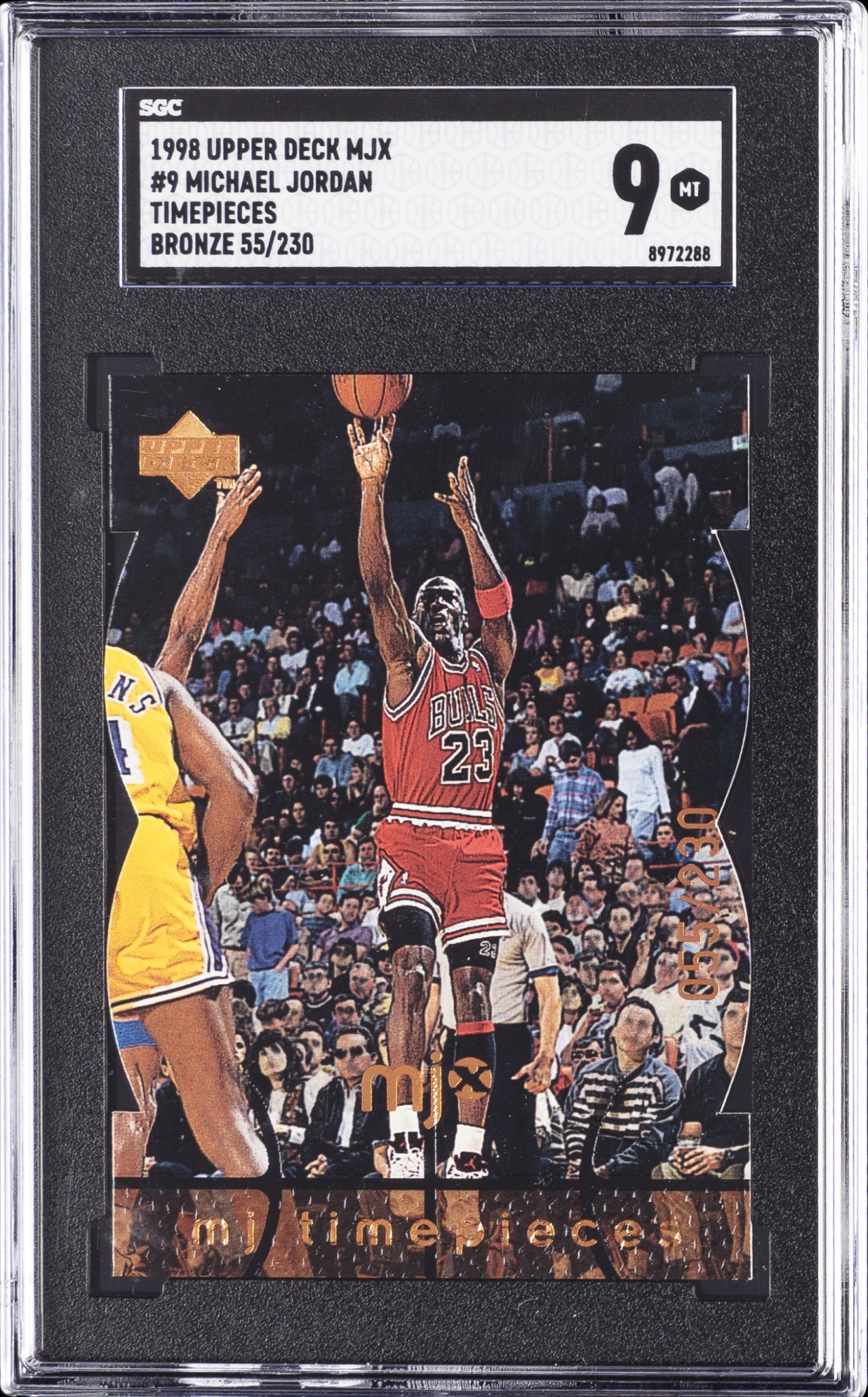 1998 Upper Deck MJx Michael Jordan Timepieces Bronze /230 #9 Bulls SGC 9