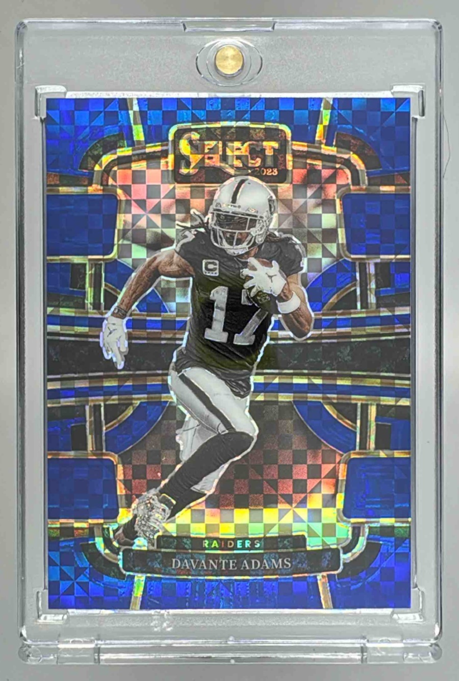 Card image for 2023 Panini Select Davante Adams White Prizms Die Cut /199 #59 Concourse Raiders