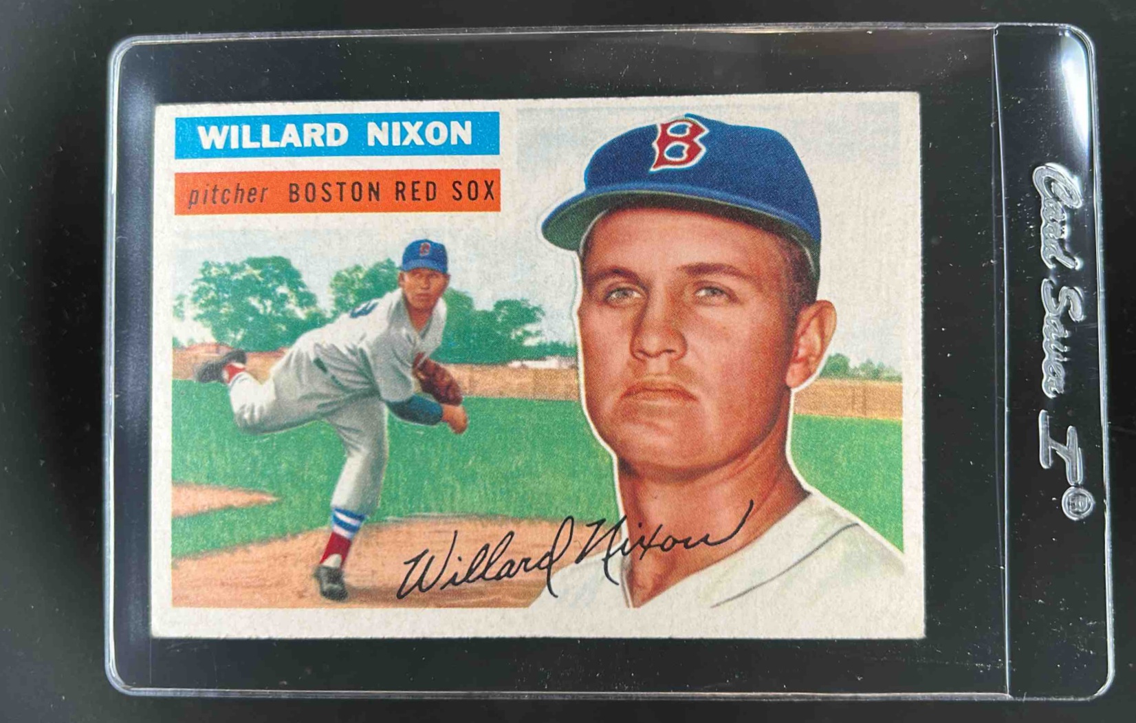 Card image for 1956 TOPPS BASEBALL WILLARD NIXON #122B BOSTON RED SOX