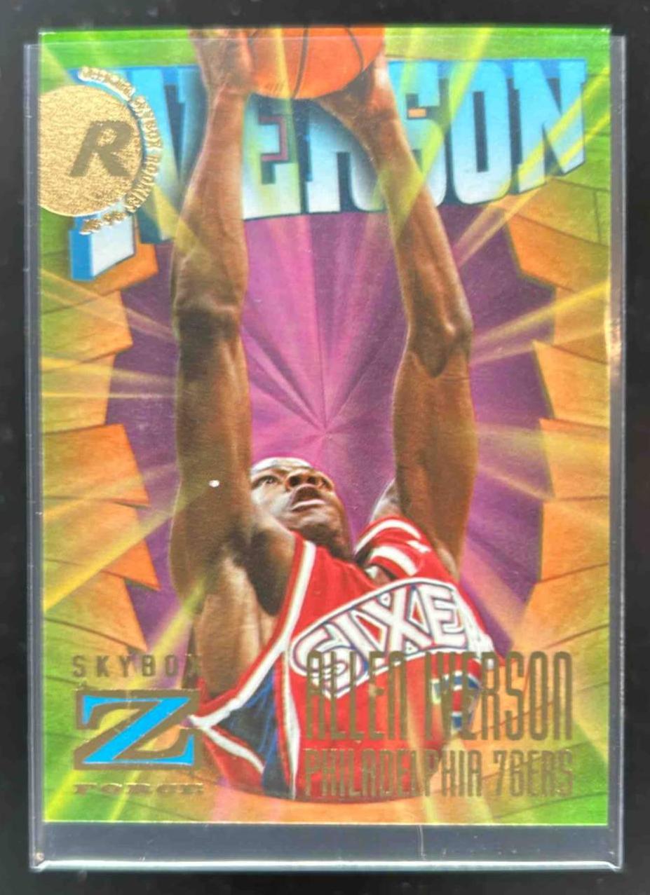 Card image for 1996-97 SKYBOX Z-FORCE ALLEN IVERSON #151 RC ROOKIE PHILADELPHIA 76ERS