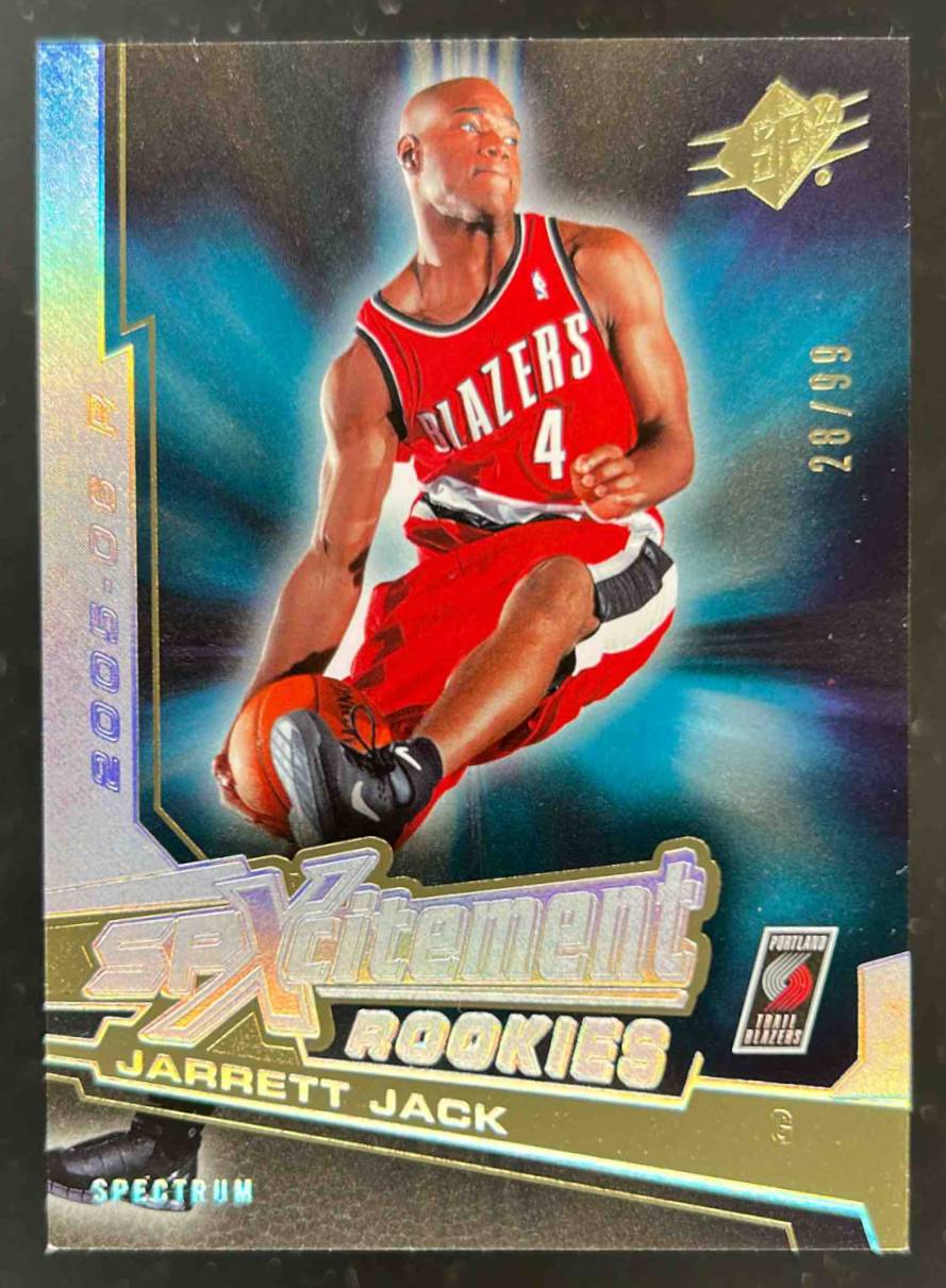 Card image for 2005-06 SPx Jarrett Jack SPxcitement Rookies Spectrum /99 #XCR20 RC Rookie