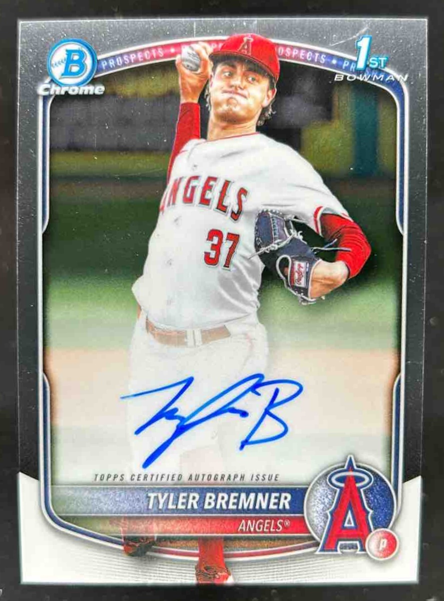 Card image for Tyler Bremner 2025 Bowman Draft Chrome Prospect Auto