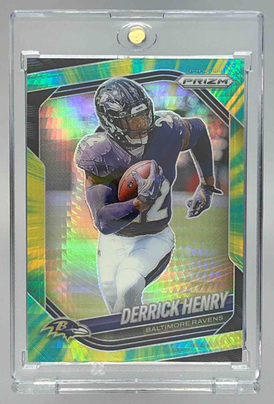 Card image for 2025 Panini Football Prizm Derrick Henry Hyper /200 #168 Baltimore Ravens