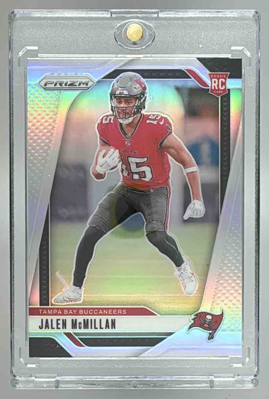 Card image for 2024 Panini Football Prizm Jalen McMillan Silver #338 RC Tampa Bay Buccaneers