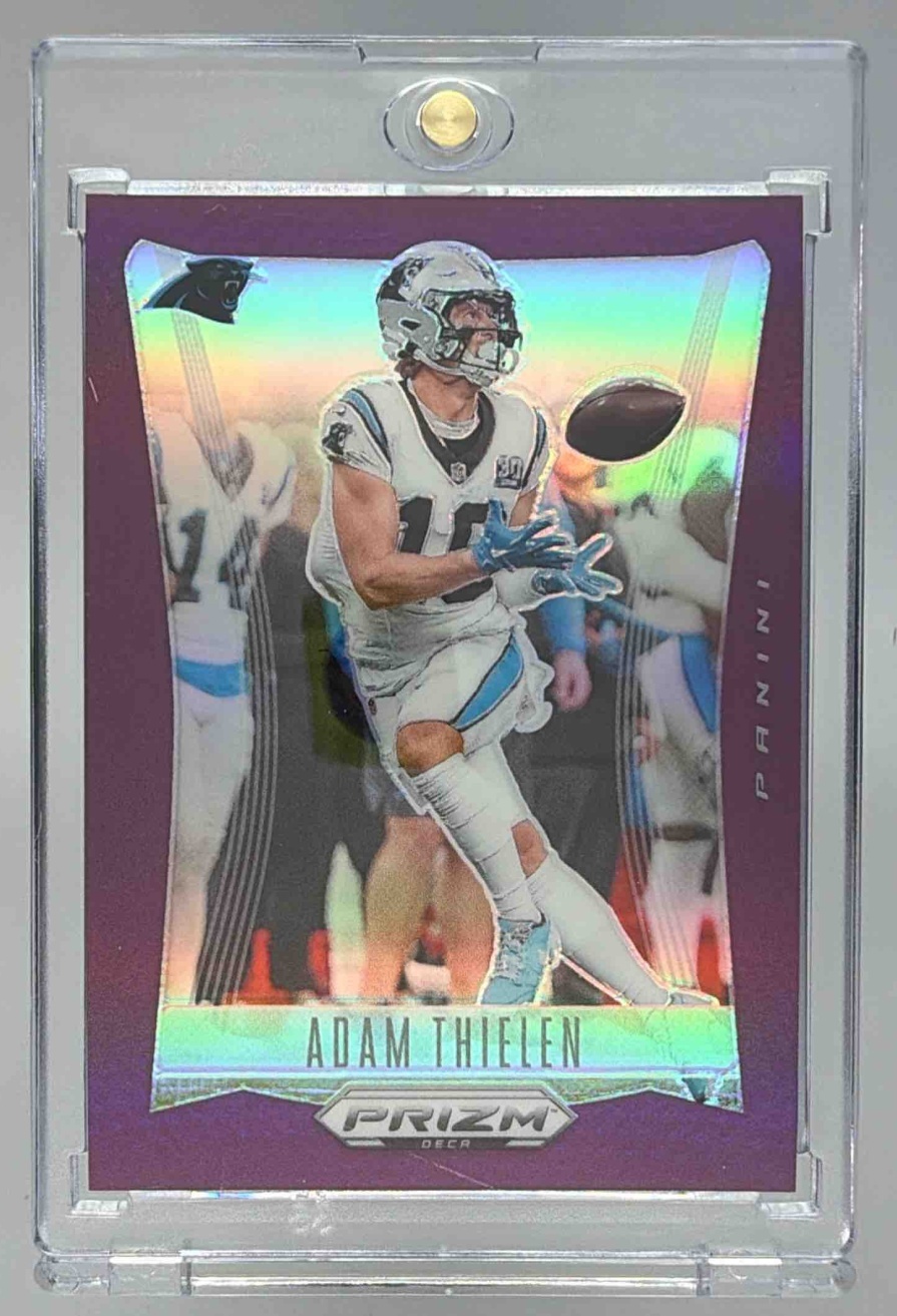 Card image for 2024 Panini Football Prizm Deca Adam Thielen #40 Carolina Panthers